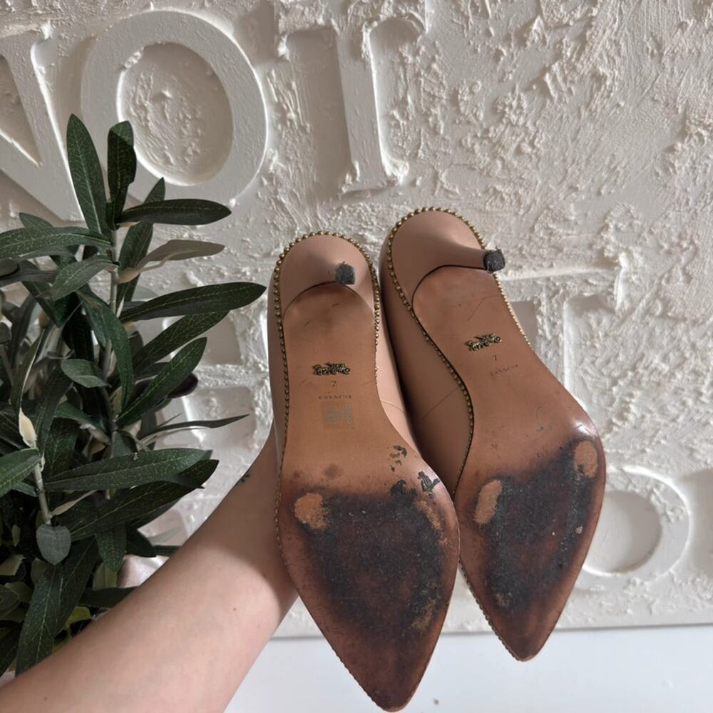 Coach Women's Waverly Leather Pump High Heel Shoes - Picture 14 of 15